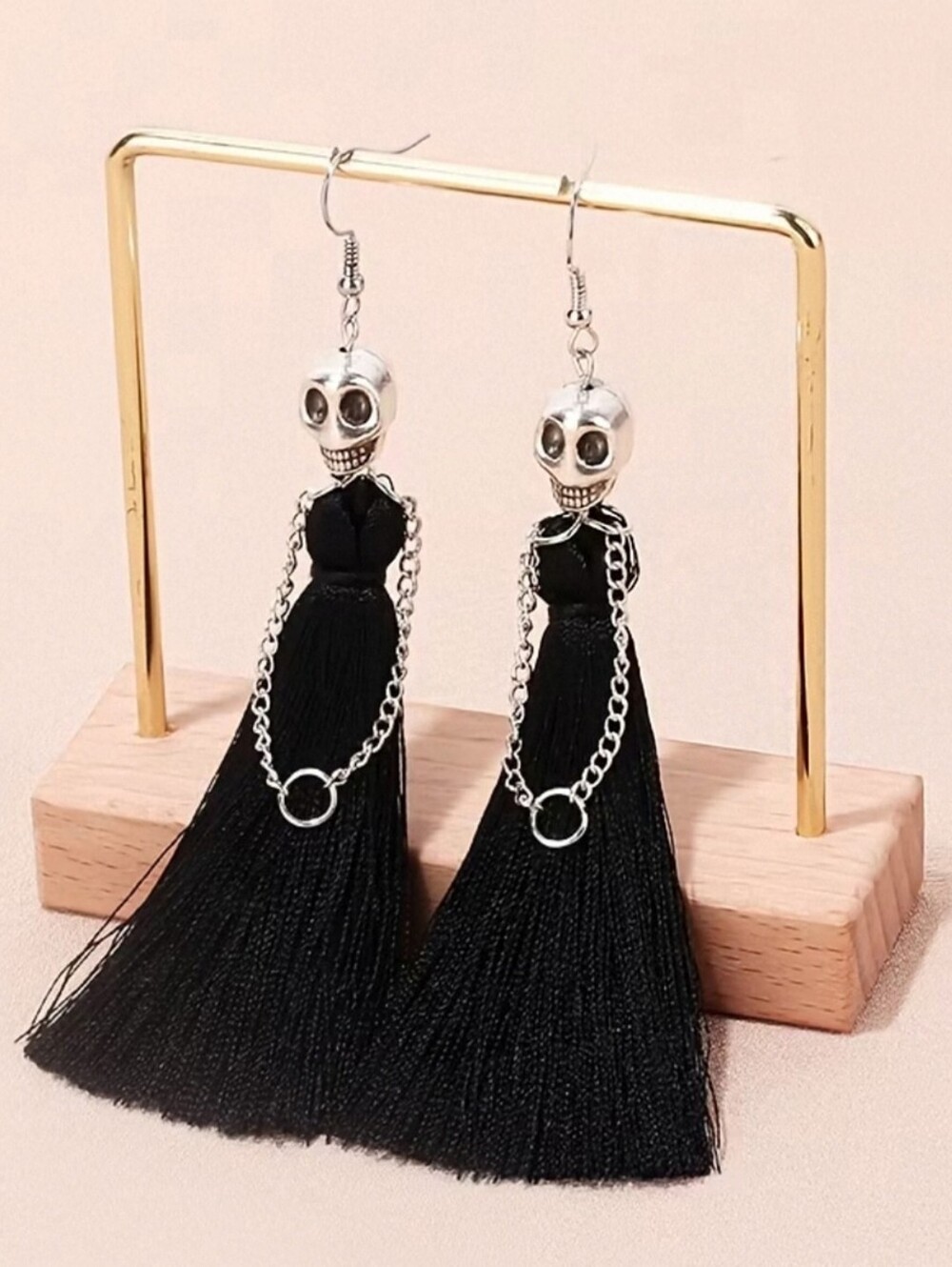 NWT* Silver, Black Skeleton Dangle, Hanging Earrings. Halloween,  Party* NEW